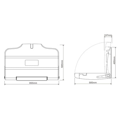 Horizontal Baby Changing Table Cream Drawing