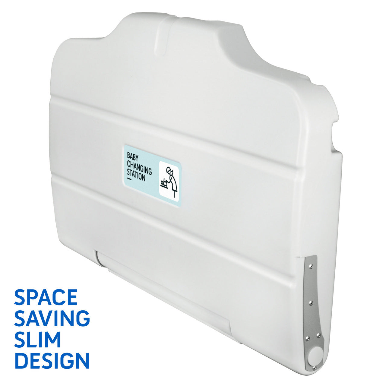 Horizontal Baby Changing Table Cream Closed Front View 