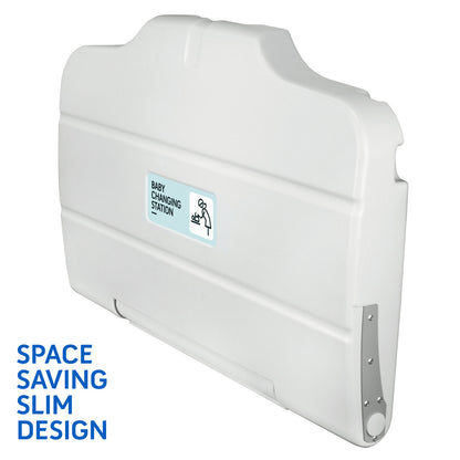 Horizontal Baby Changing Table Cream Closed Front View 