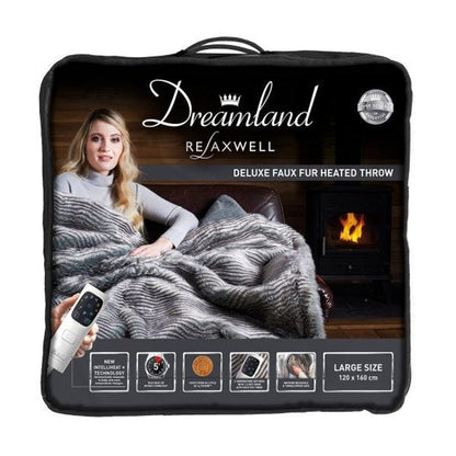 Dreamland Intelliheat Faux Fur Heated Throw Carry Bag
